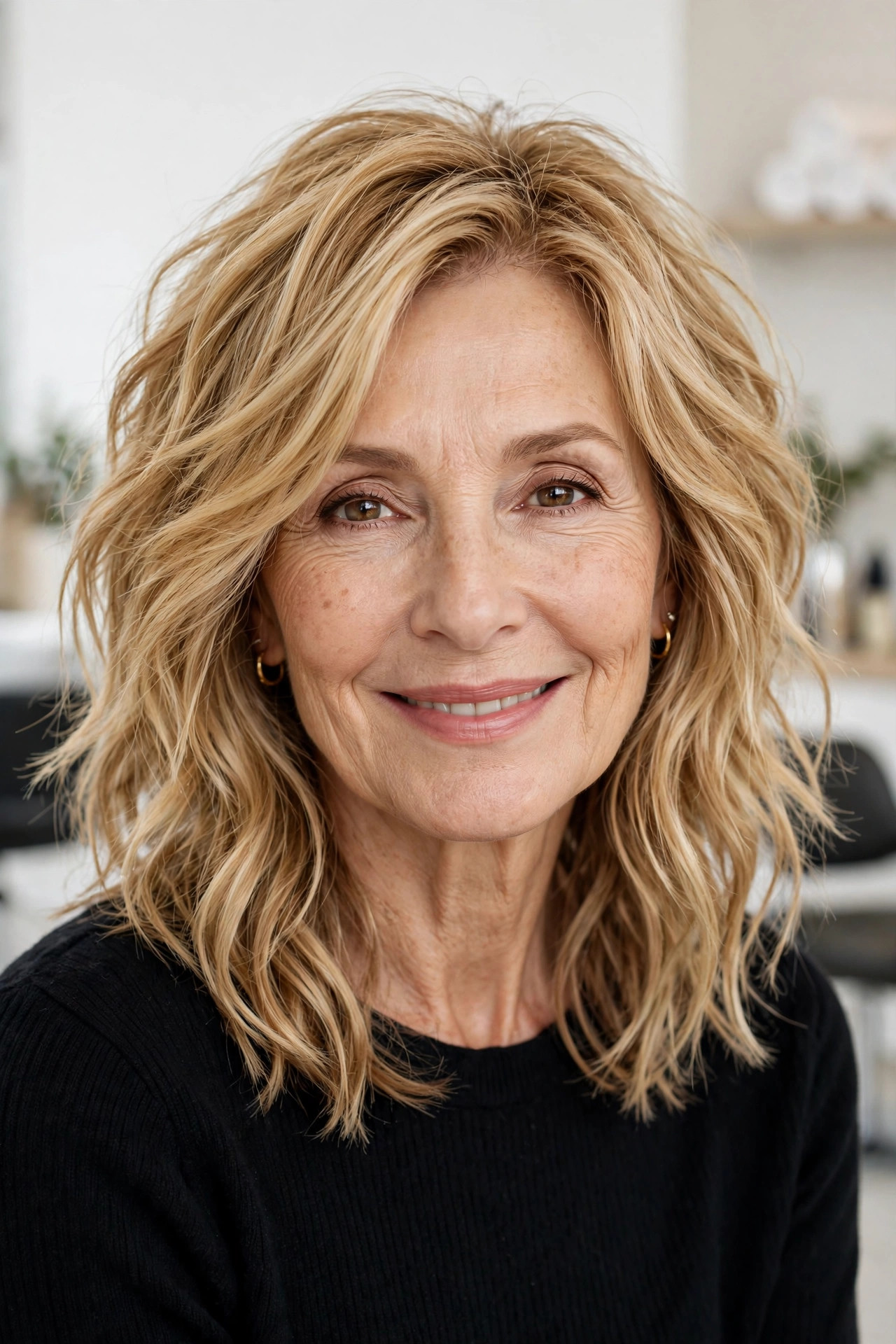 Collarbone-Skimming Textured Lob