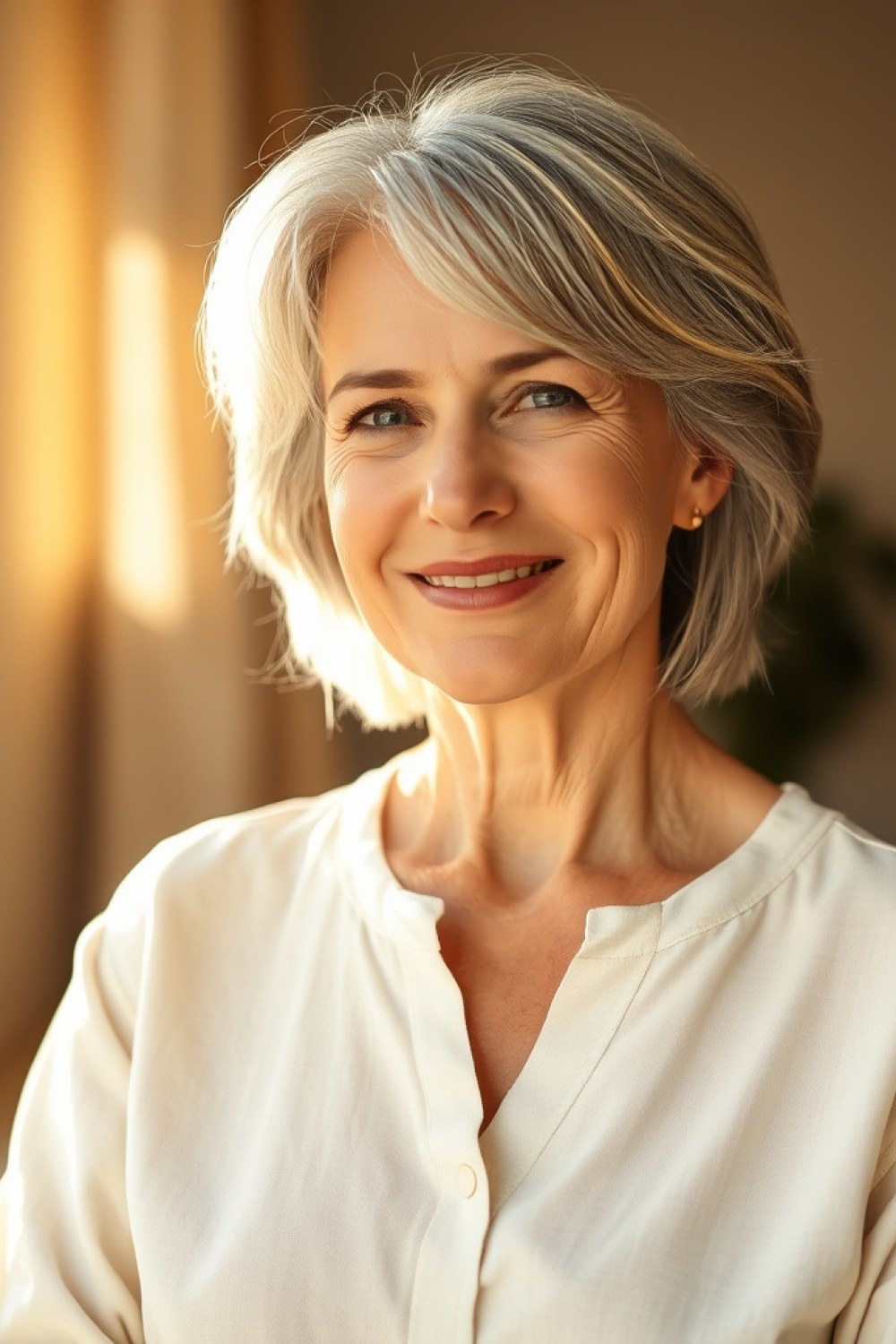 22 Shaggy Bob Hairstyles for Women Over 50 With Thin Fine Hair