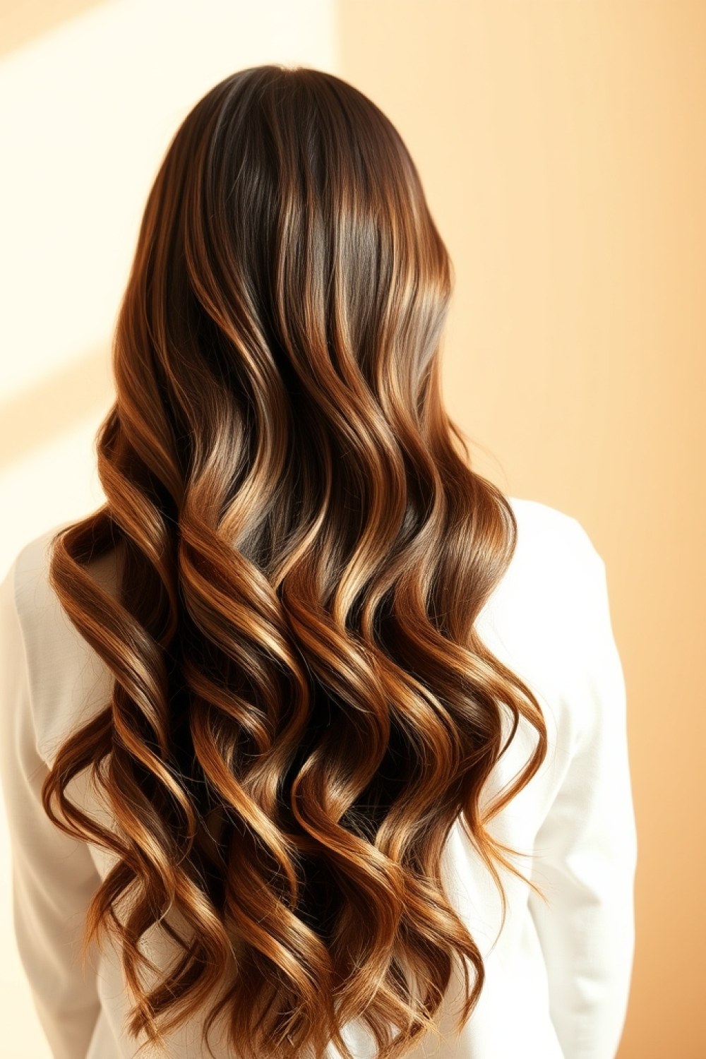 27 Honey Golden Blonde and Caramel Balayage on Dark Brown: Warm Blend Ideas