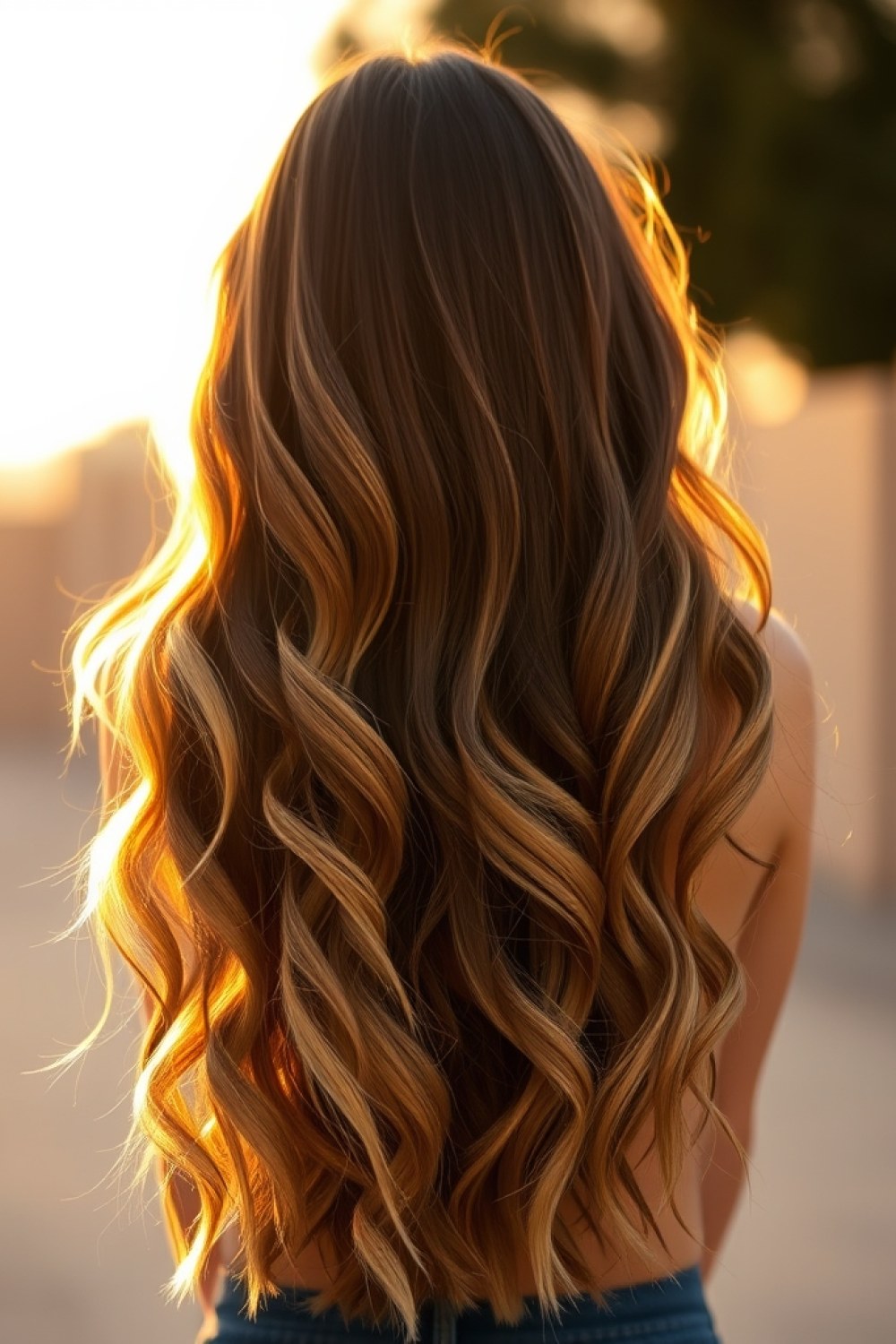 27 Honey Golden Blonde and Caramel Balayage on Dark Brown: Warm Blend Ideas