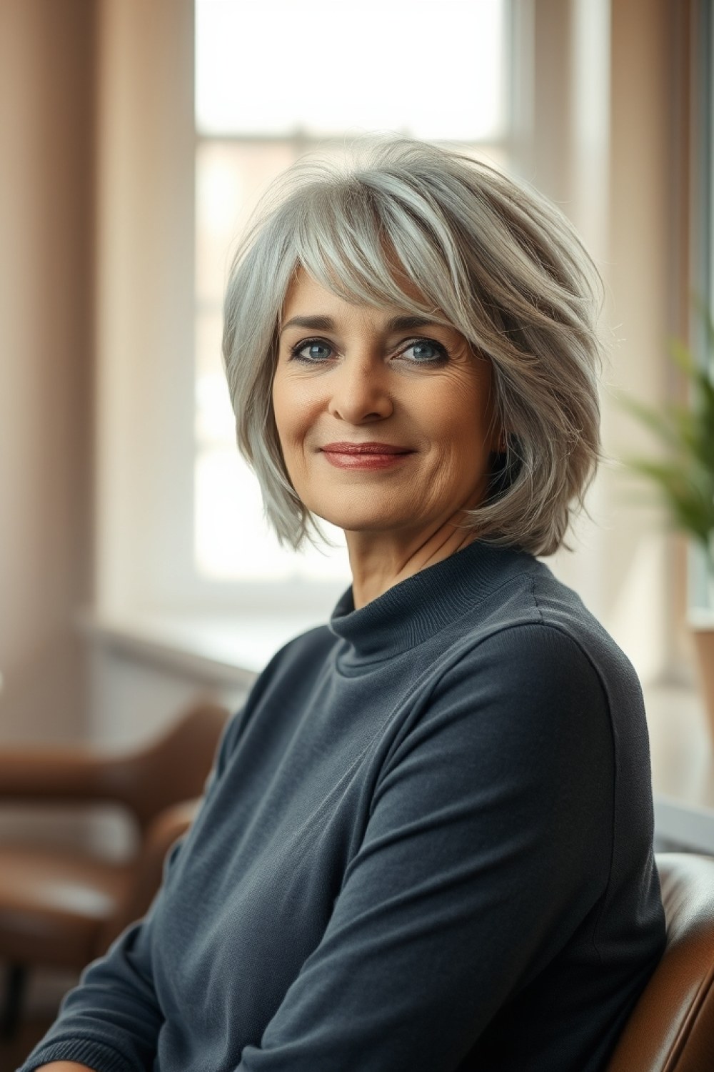 22 Shaggy Bob Hairstyles for Women Over 50 With Thin Fine Hair