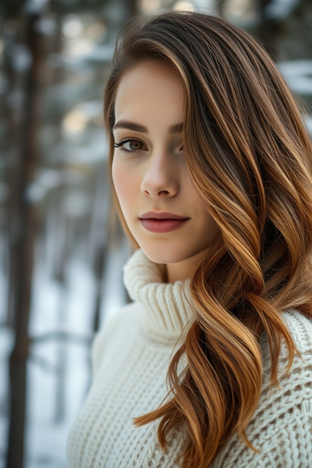 28 Winter Highlights for Brown Hair to Warm Up Your Look
