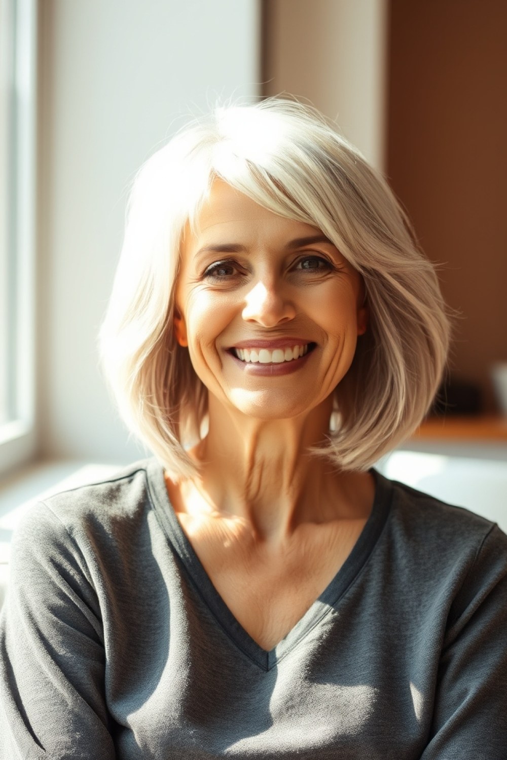 22 Shaggy Bob Hairstyles for Women Over 50 With Thin Fine Hair