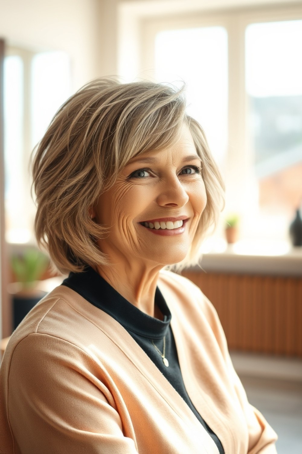 22 Shaggy Bob Hairstyles for Women Over 50 With Thin Fine Hair