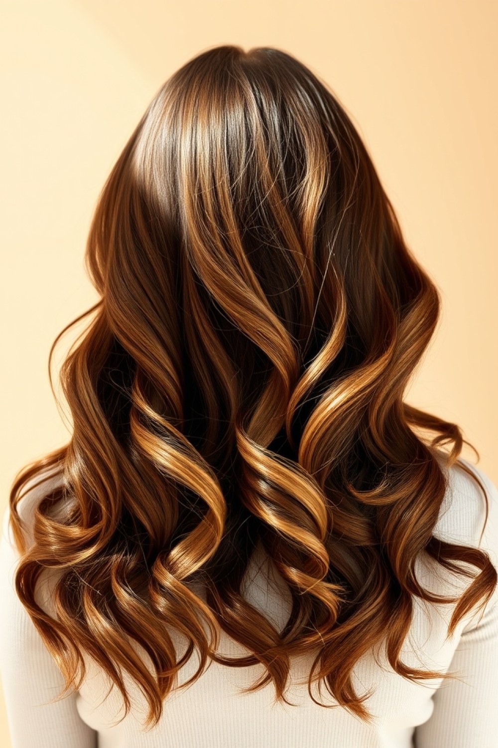 27 Honey Golden Blonde and Caramel Balayage on Dark Brown: Warm Blend Ideas