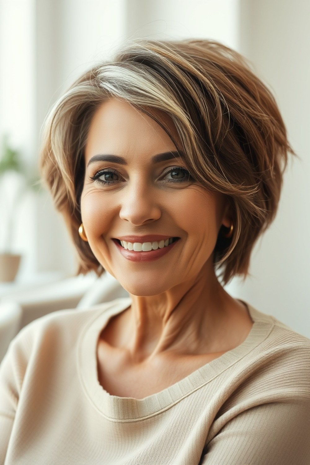 22 Shaggy Bob Hairstyles for Women Over 50 With Thin Fine Hair