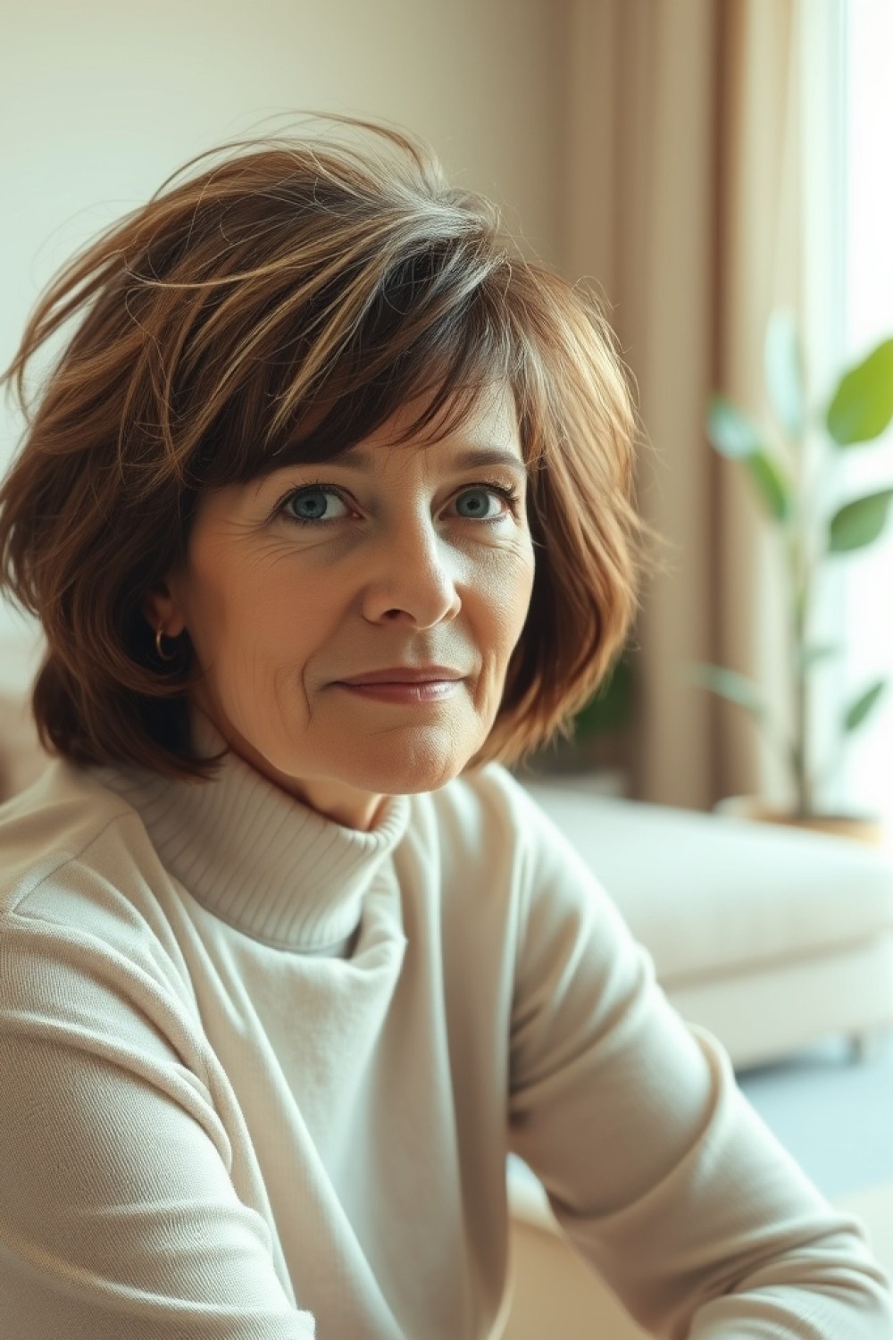 22 Shaggy Bob Hairstyles for Women Over 50 With Thin Fine Hair