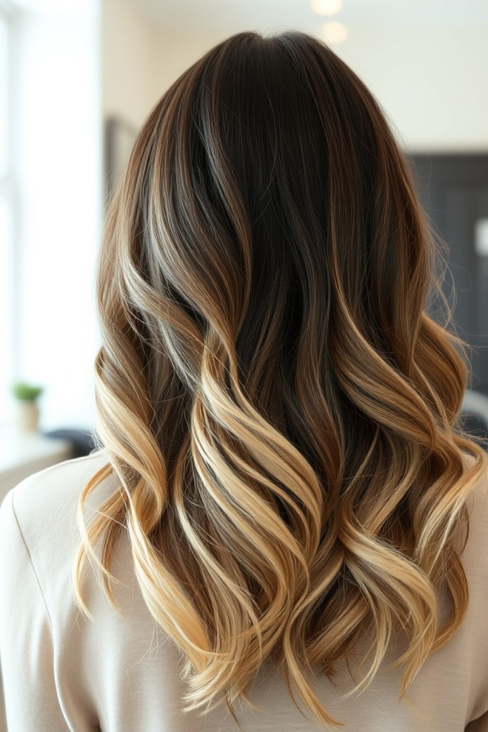 23 Dark Brown Hair With Ash Blonde Balayage: Cool-Toned Color Ideas