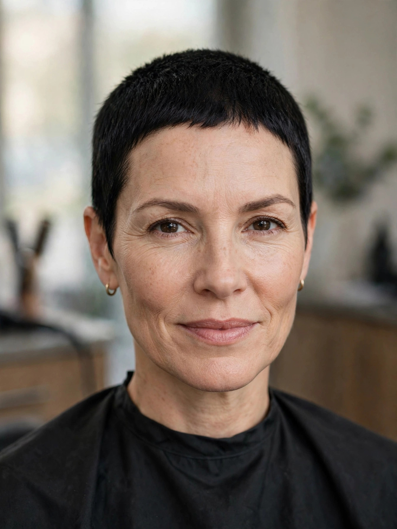 Ultra-short micro pixie crop on fine hair
